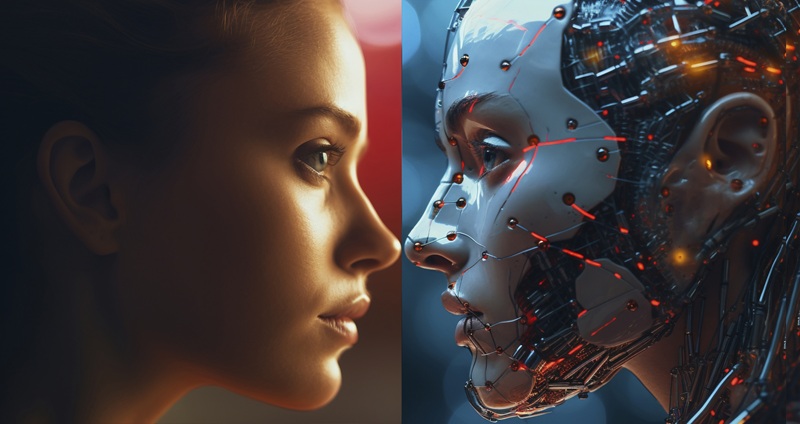 what is the difference between human content and AI content